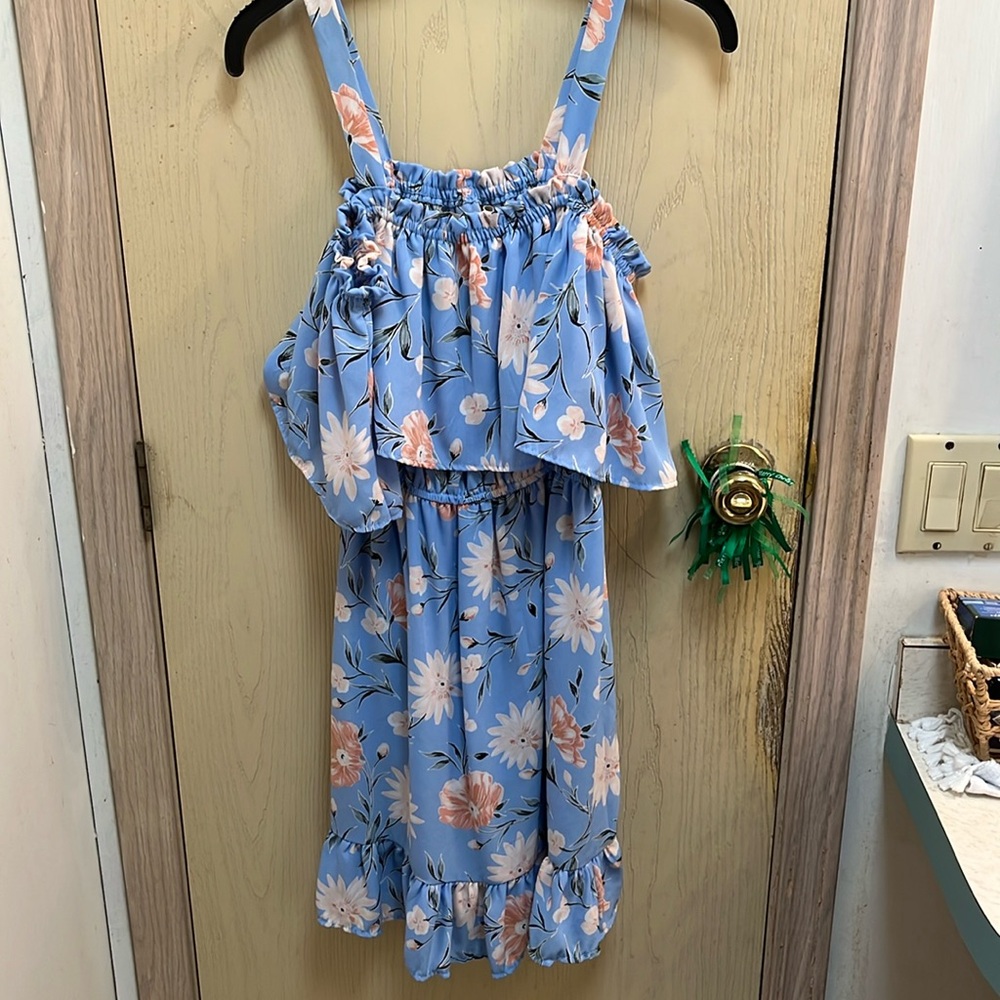 Size Medium, blue floral dress
